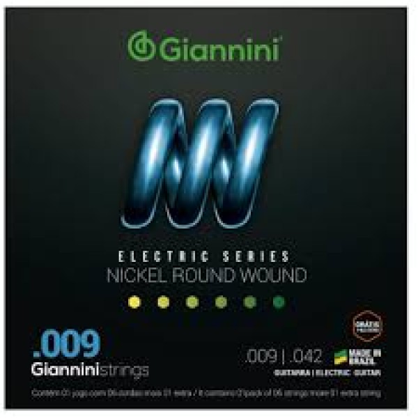 Encordoamento Giannini Guitarra Elétrica GEEGST9 - 009-042