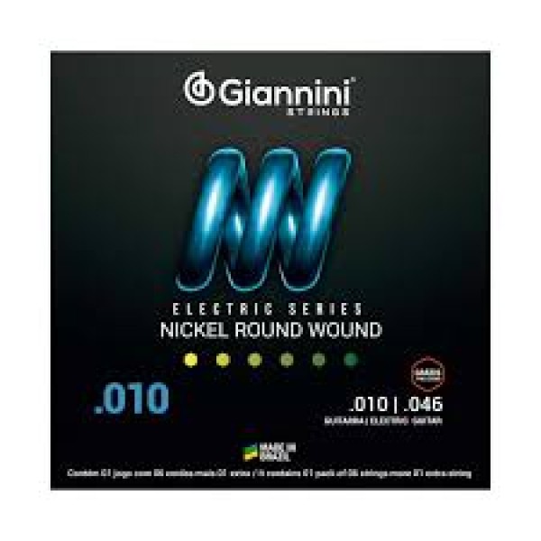 Encordoamento Giannini Guitarra Elétrica GEEGST10 - 010-046