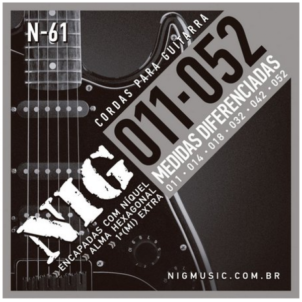 Encordoamento NIG Guitarra Elétrica N-61 - 011-052