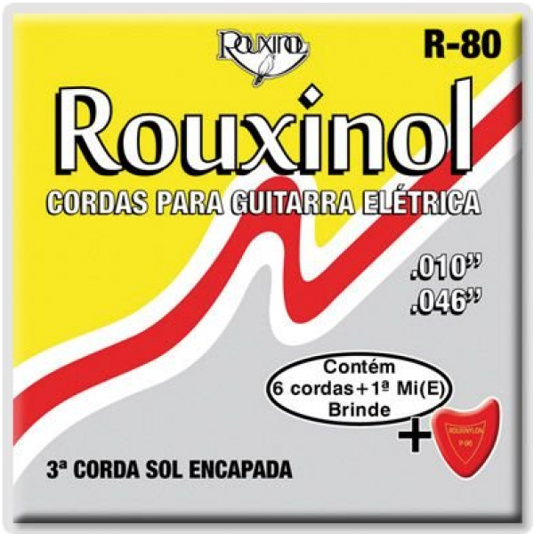 Encordoamento Rouxinol Guitarra Elétrica R-80 - 010-046