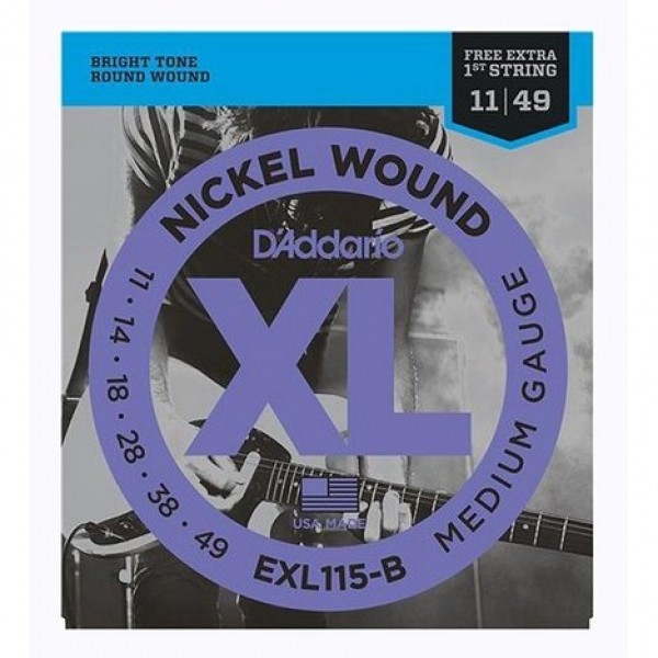 Encordoamento D'Addario Guitarra Elétrica EXL115B - 011-049