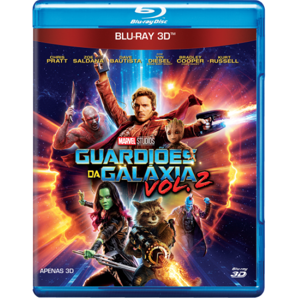 Blu-Ray 3D Guardiões Da Galáxia Vol. 2