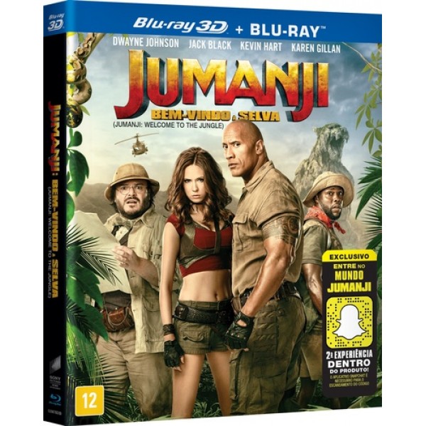 Blu-Ray 3D + Blu-Ray Jumanji: Bem-Vindo À Selva