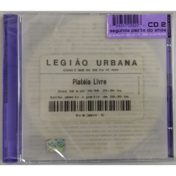 CD Legião Urbana - Como É Que Se Diz Eu Te Amo: Vol. 2