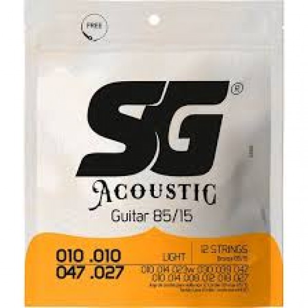 Encordoamento Aço SG Acoustic Tensão Leve para Violão (12 Cordas)