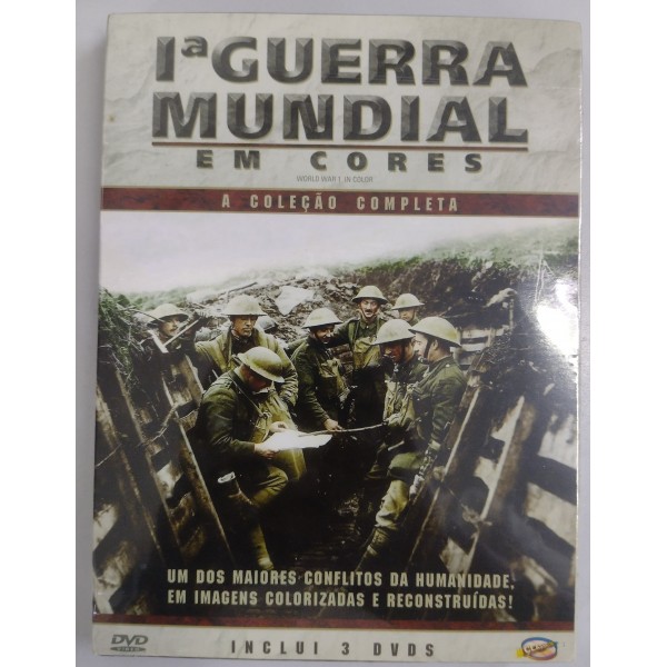 DVD 1ª Guerra Mundial Em Cores: A Coleção Completa (Digipack - 3 DVD's) DVD 1ª Guerra Mundial Em Cores: A Coleção Completa (Digipack - 3 DVD's)