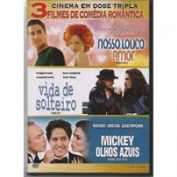 DVD Cinema Em Dose Tripla - Nosso Louco Amor / Vida De Solteiro / Mickey Olhos Azuis (DUPLO)