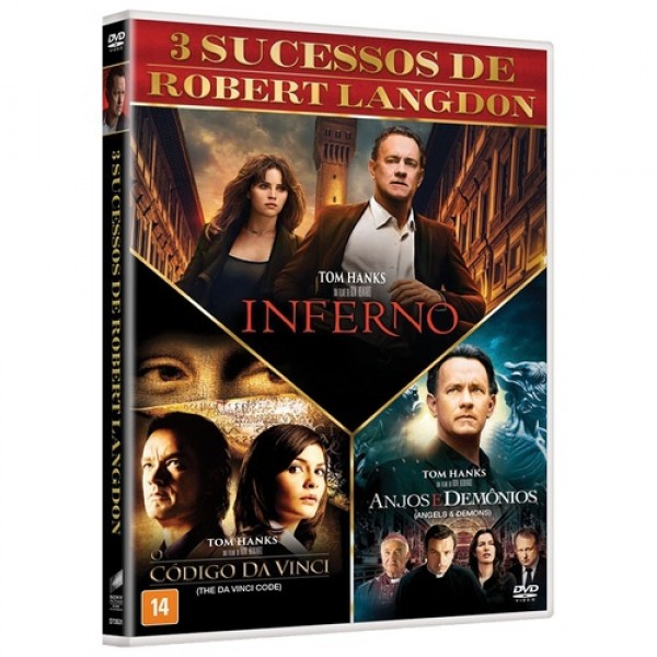 Box Coleção Robert Langdon: Inferno, Anjos & Demônios, O Código da Vinci (3 DVDs)