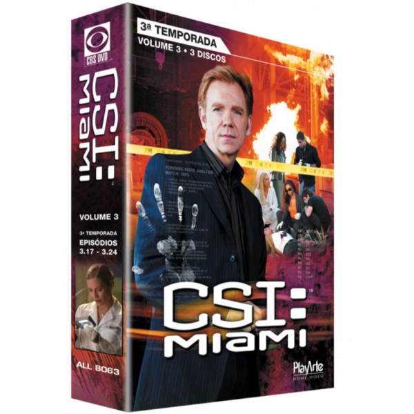 Box C.S.I Miami - 3ª Temporada Vol. 3 (3 DVD's)