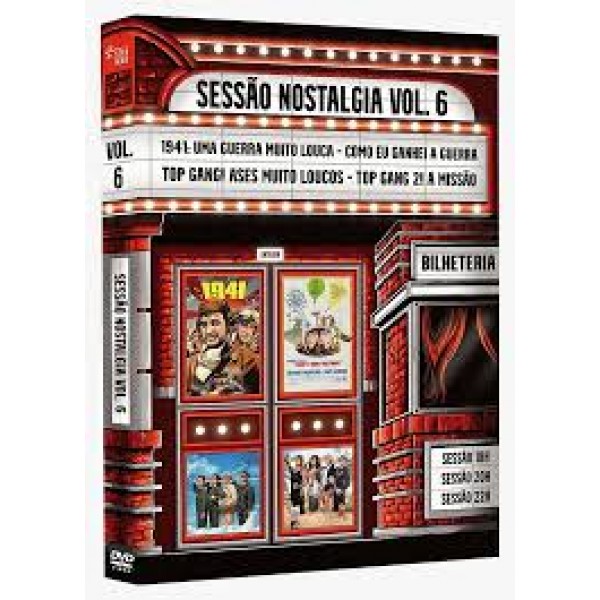 Box Sessão Nostalgia - Vol.6: 1941 – Uma Guerra Muito Louca / Como Eu Ganhei a Guerra / Top Gang 1 – Ases Muito Loucos / Top Gang 2 – A Missão  (2 DVD's)