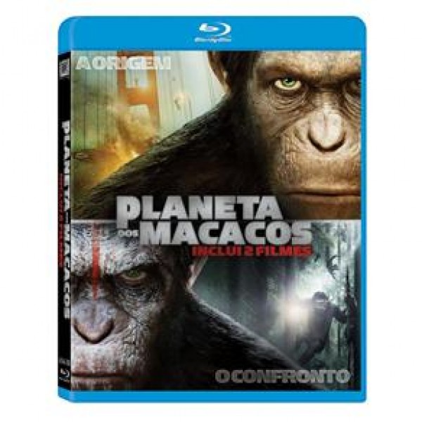 Blu-Ray Planeta dos Macacos - 2 Filmes: A Origem + O Confronto (DUPLO)