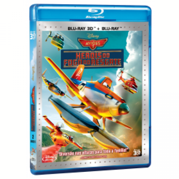 Blu-Ray 3D + Blu-Ray - Aviões 2 - Heróis do Fogo ao Resgate