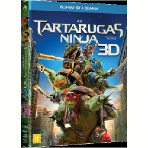 Blu-Ray 3D + Blu-Ray - As Tartarugas Ninja