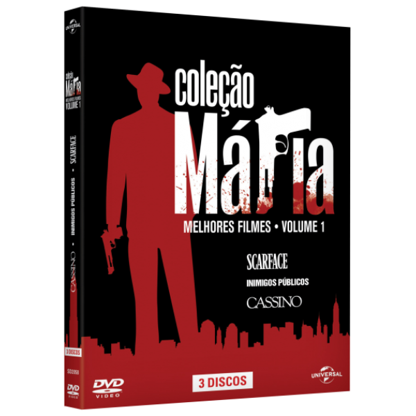 Box Coleção Máfia: Melhores Filmes Vol. 1 - Scarface, Inimigos Públicos, Cassino (3 DVD's)