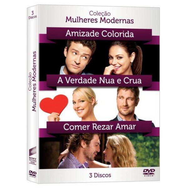 Box Coleção Mulheres Modernas: Amizade Colorida/A Verdade Nua E Crua/Comer Rezar Amar (3 DVD's)