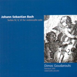CD Dimos Gourdaroulis - Johann Sebastian Bach Suites IV, V, VI for Violoncello Solo