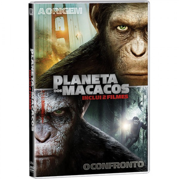 DVD Planeta dos Macacos - 2 Filmes: A Origem + O Confronto (DUPLO)